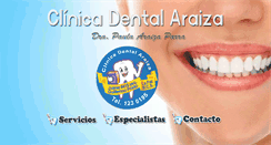 Desktop Screenshot of clinicadentalaraiza.com